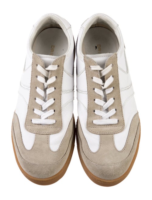 Dries Van Noten Leather Colorblock Pattern Sneakers