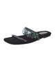Dries Van Noten Velvet Beaded Accents Slides