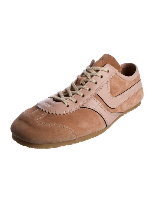 Dries Van Noten Suede Leather Trim Embellishment Sneakers