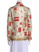 Dries Van Noten Printed Long Sleeve Button-Up Top
