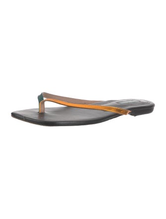 Dries Van Noten Leather Flip Flops