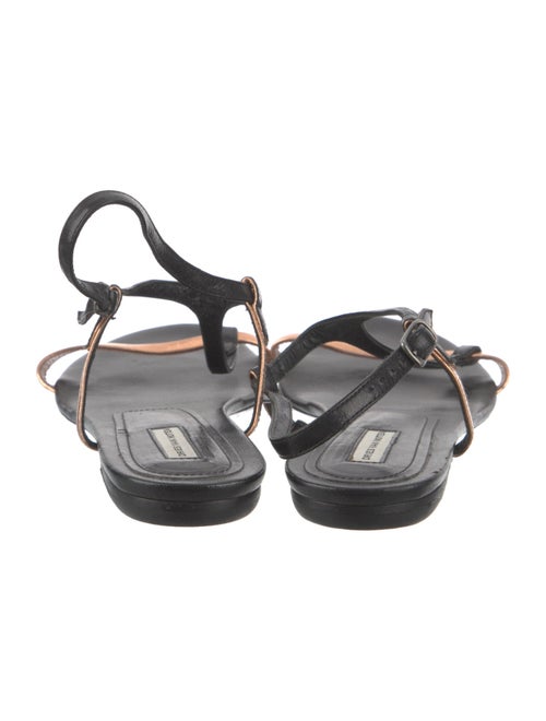 Dries Van Noten Leather T-Strap Sandals