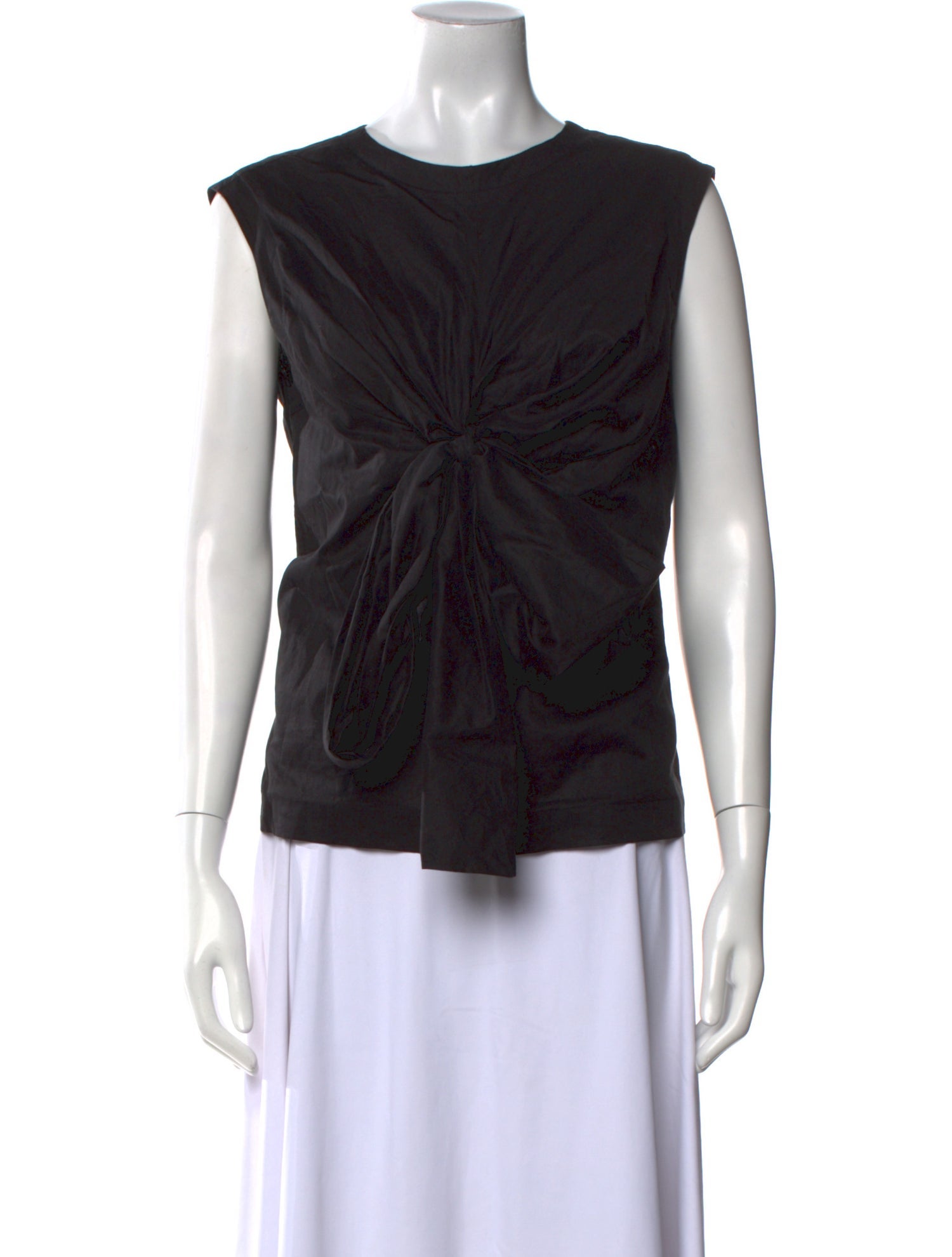 Dries Van Noten Bateau Neckline Sleeveless Top