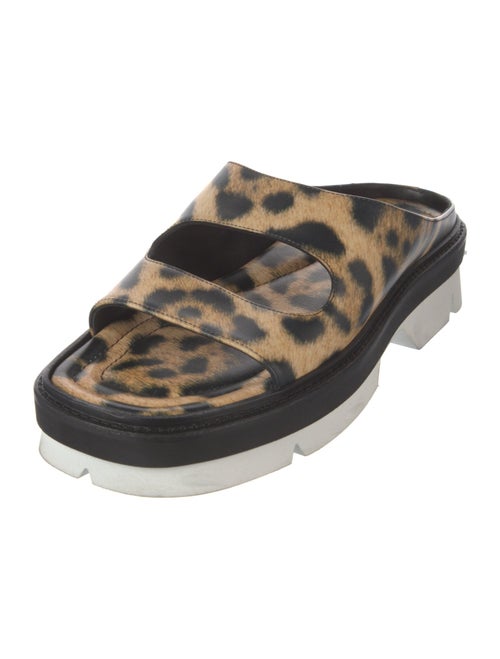 Dries Van Noten Cut Out Lug Leather Slides