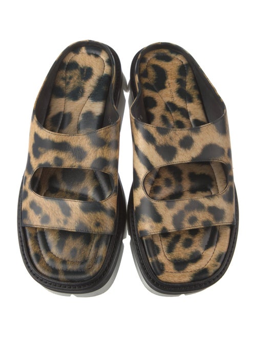 Dries Van Noten Cut Out Lug Leather Slides