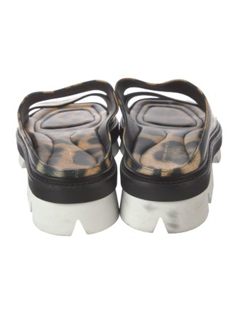 Dries Van Noten Cut Out Lug Leather Slides