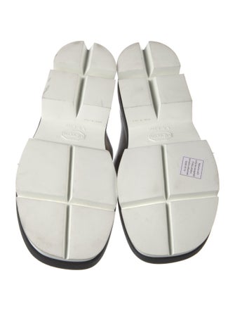 Dries Van Noten Cut Out Lug Leather Slides