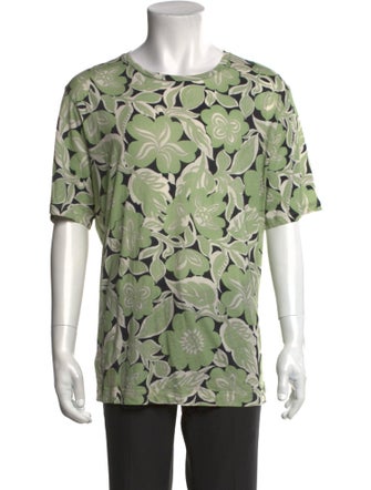 Dries Van Noten Floral Print Crew Neck T-Shirt