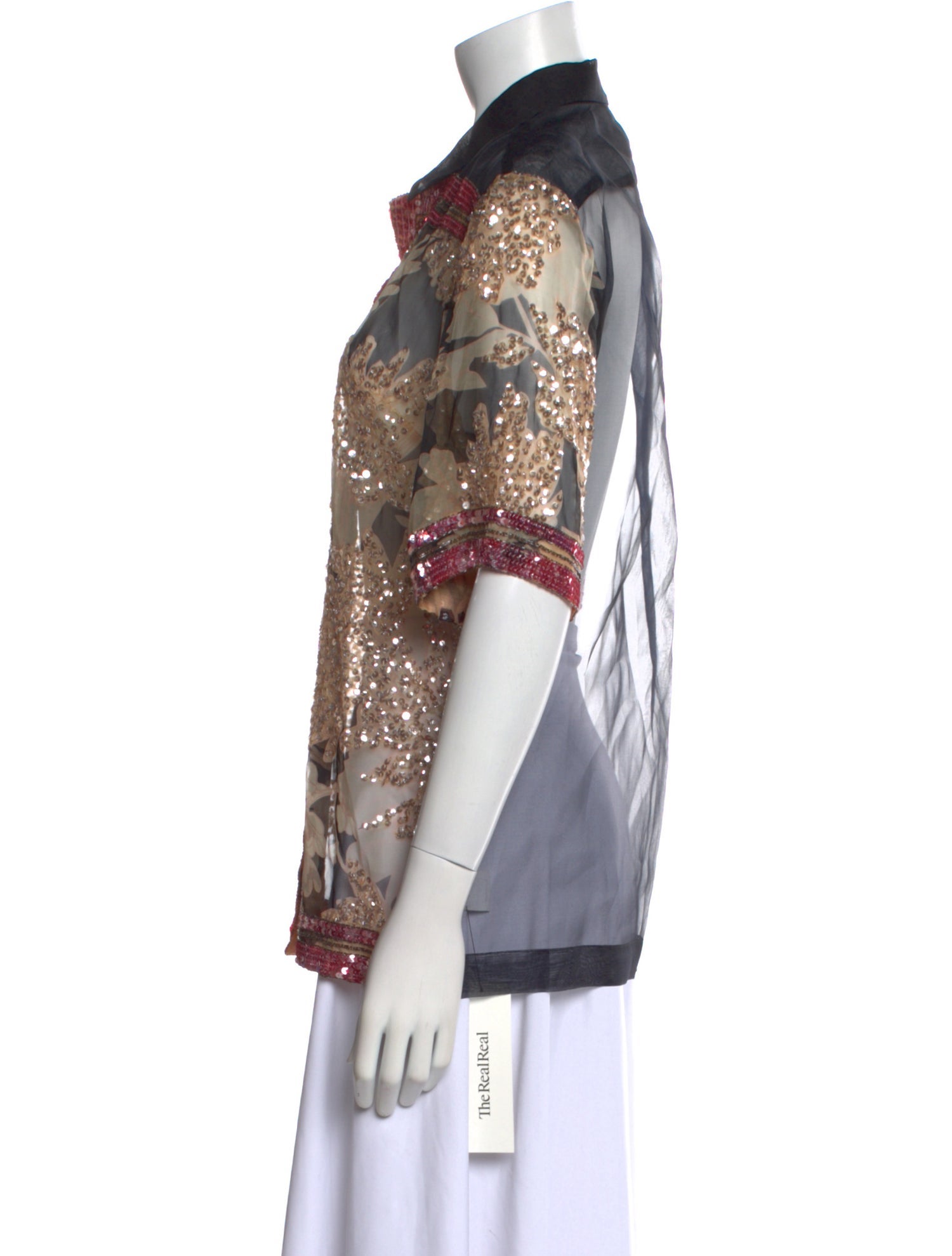 Dries Van Noten Silk Floral Print Blouse