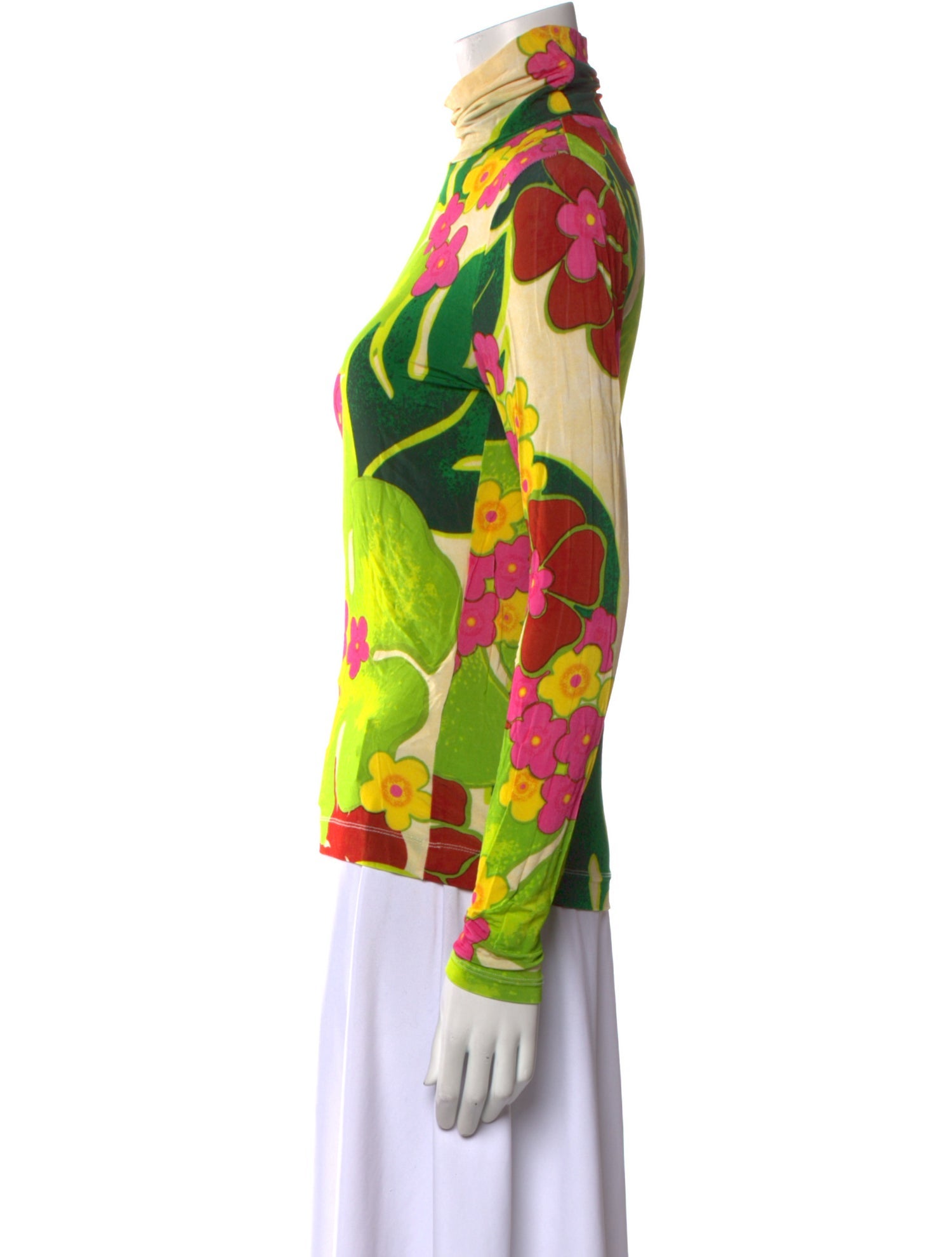 Dries Van Noten Floral Print Turtleneck Sweatshirt