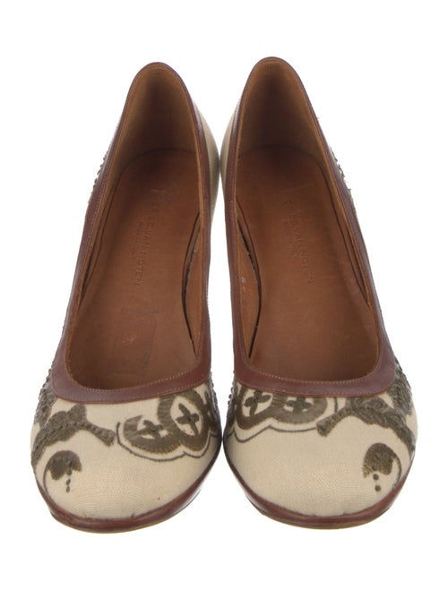 Dries Van Noten Canvas Floral Print Pumps
