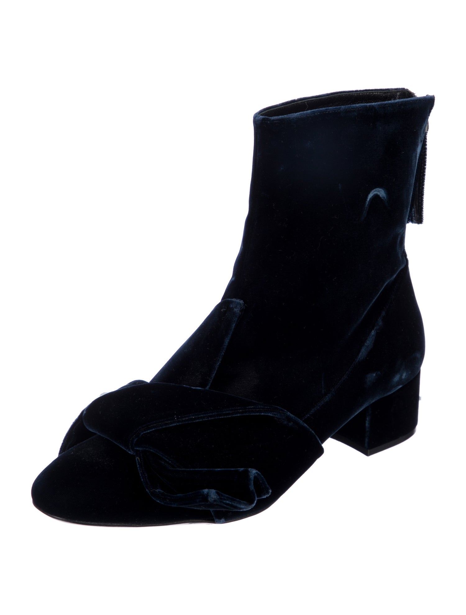Dries Van Noten Velvet Boots