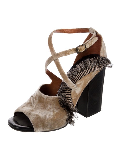 Dries Van Noten Velvet Patterned Sandals