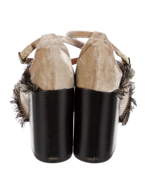 Dries Van Noten Velvet Patterned Sandals