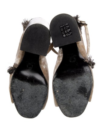 Dries Van Noten Velvet Patterned Sandals