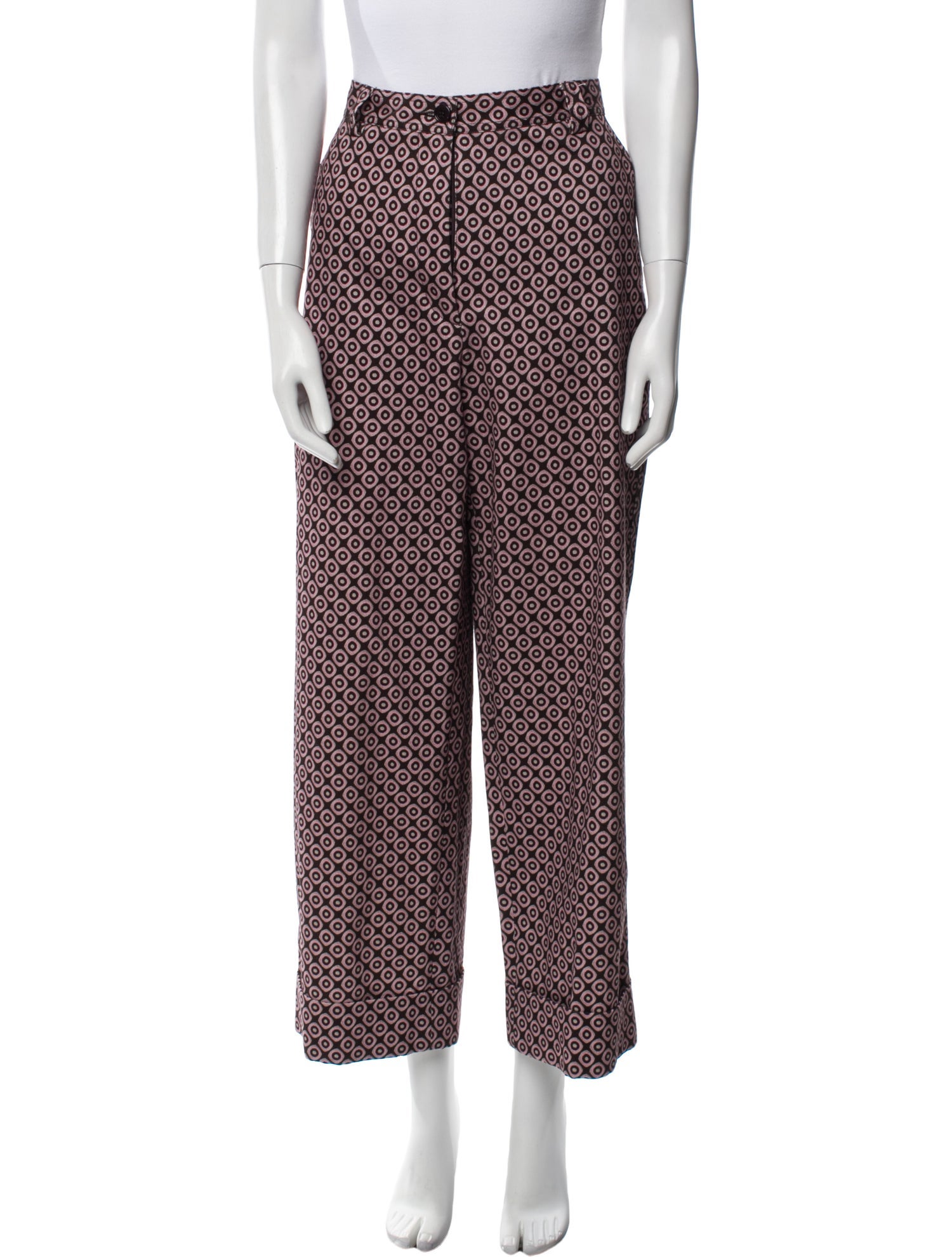 Dries Van Noten Printed Wide Leg Pants