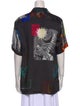 Dries Van Noten Printed Short Sleeve Button-Up Top