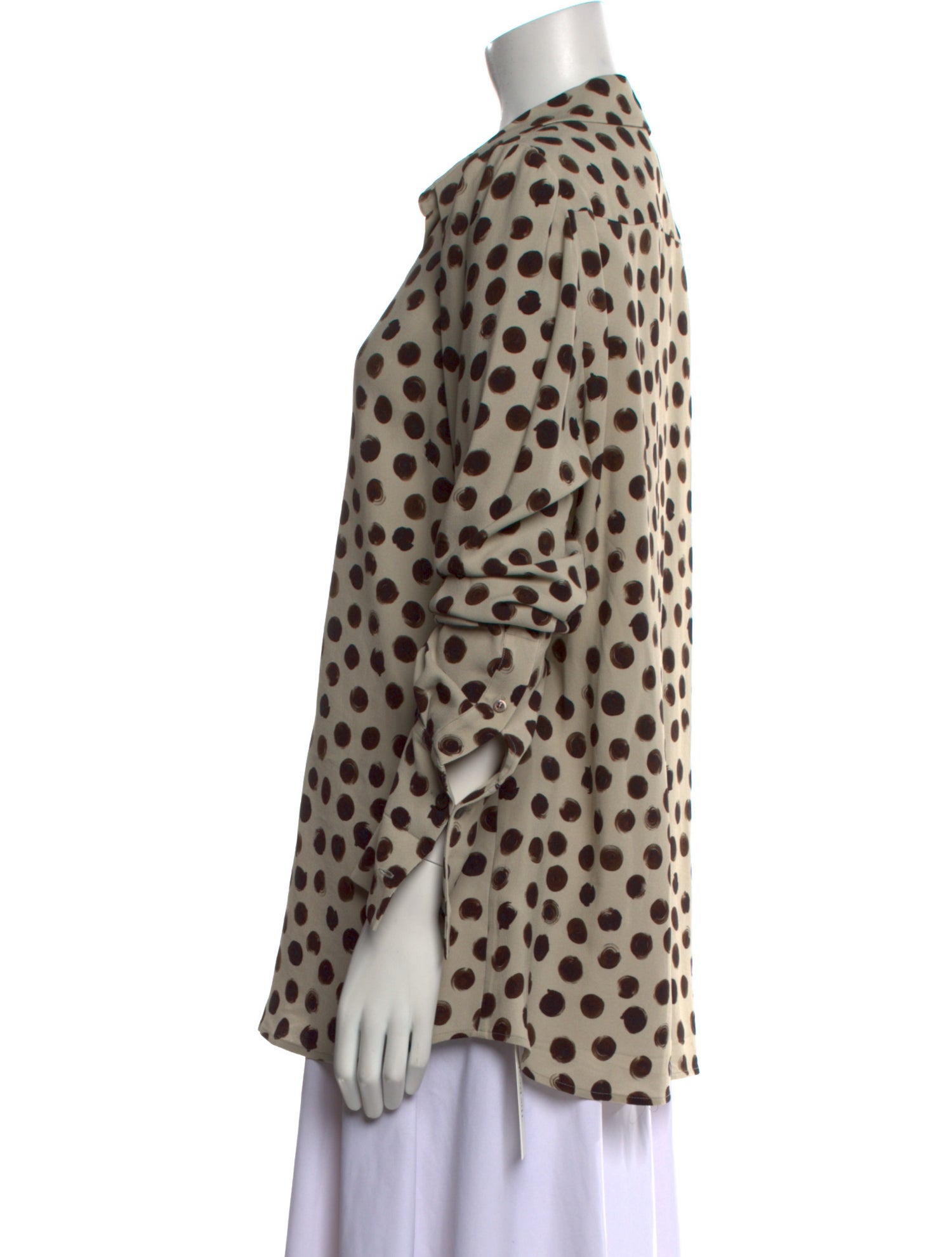 Dries Van Noten Printed Long Sleeve Button-Up Top