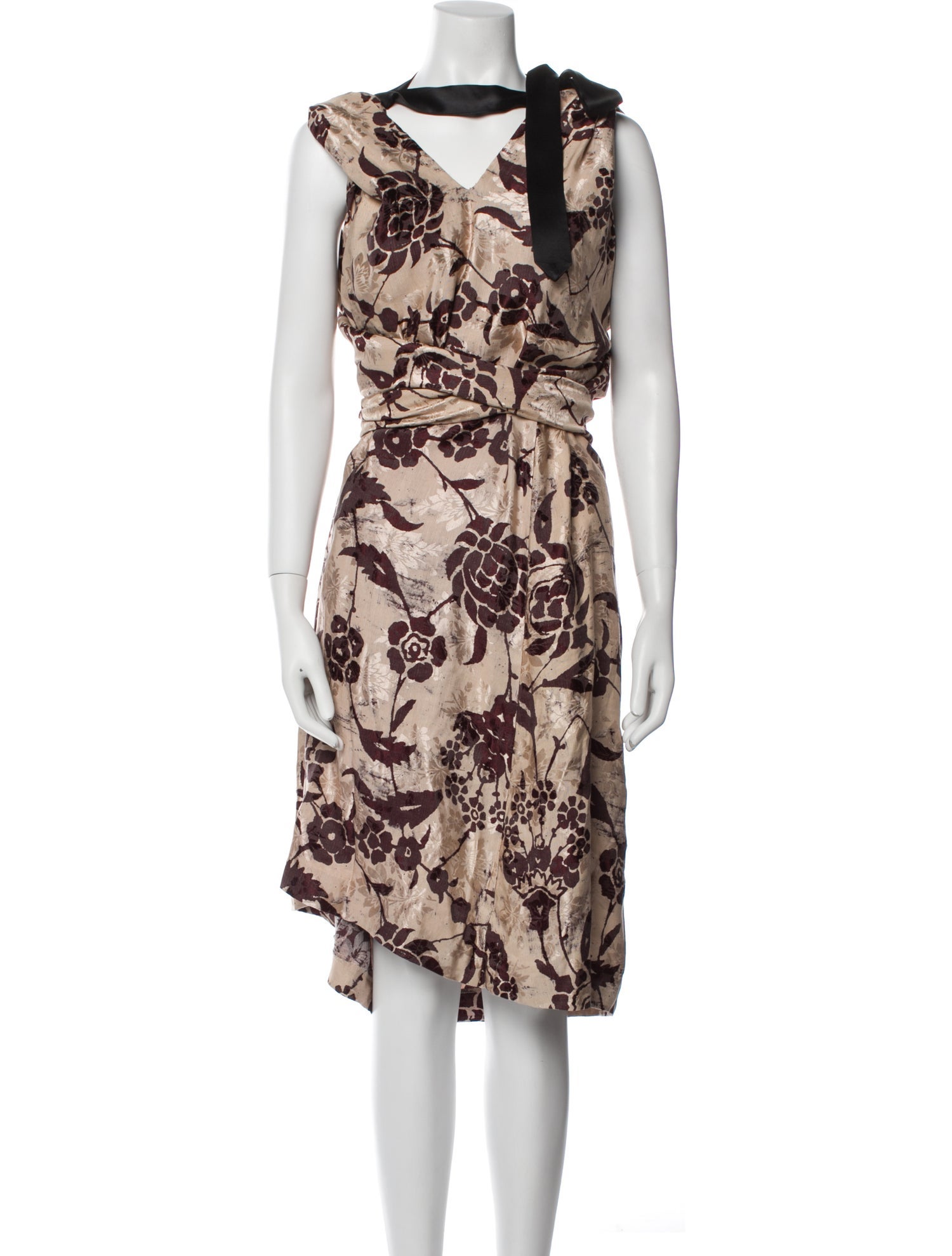 Dries Van Noten Linen Midi Length Dress