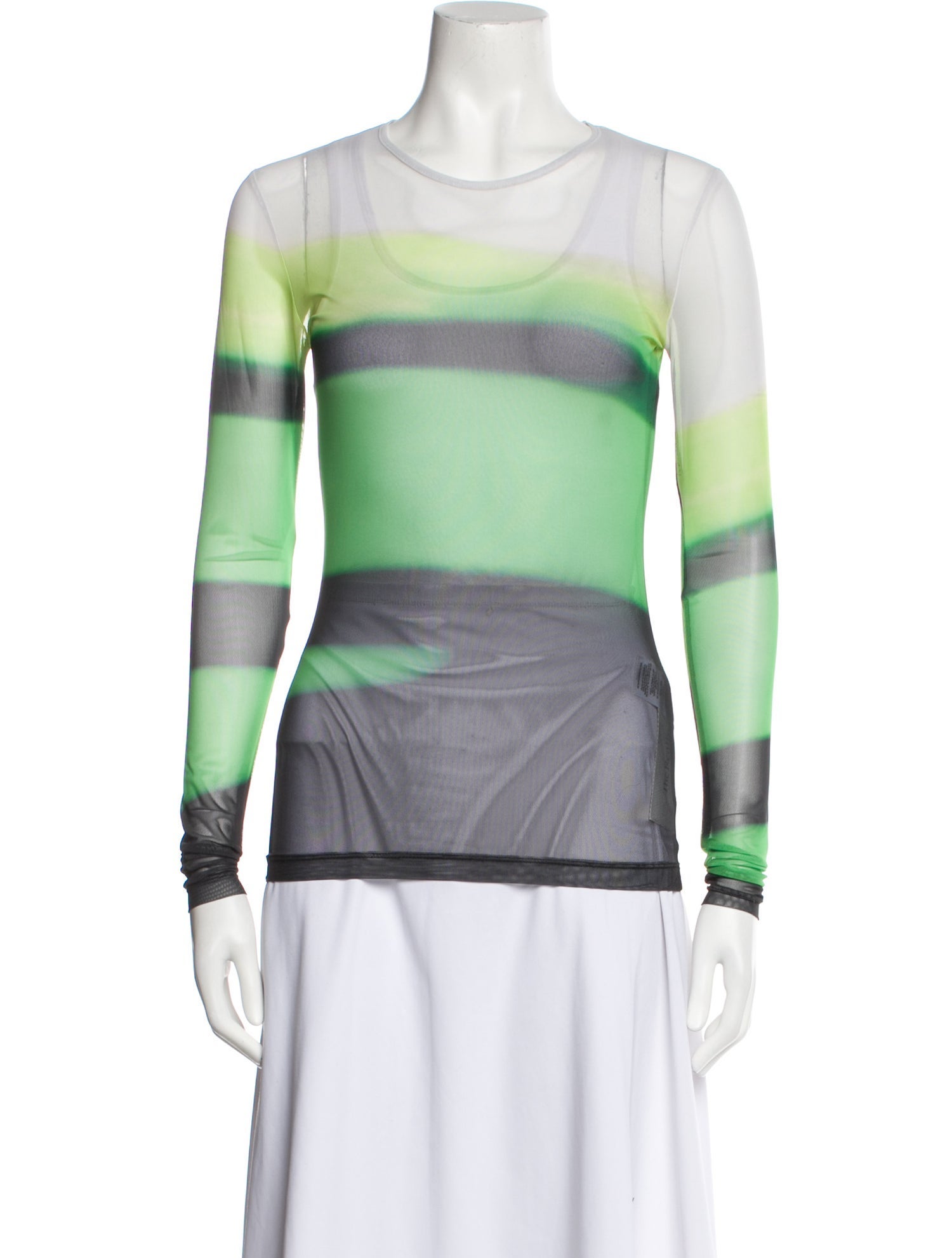 Dries Van Noten Striped Crew Neck Top