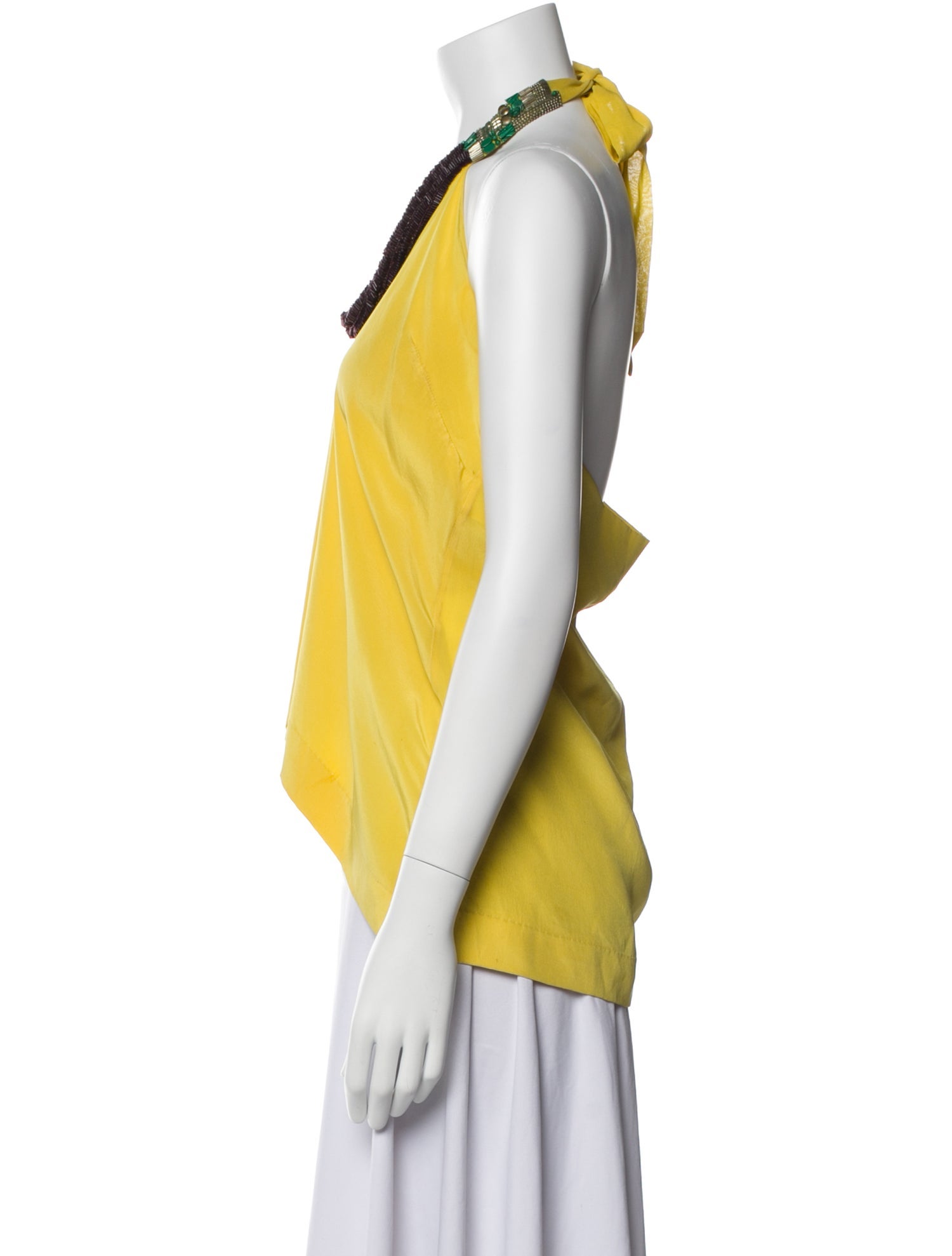 Dries Van Noten Silk Halterneck Top