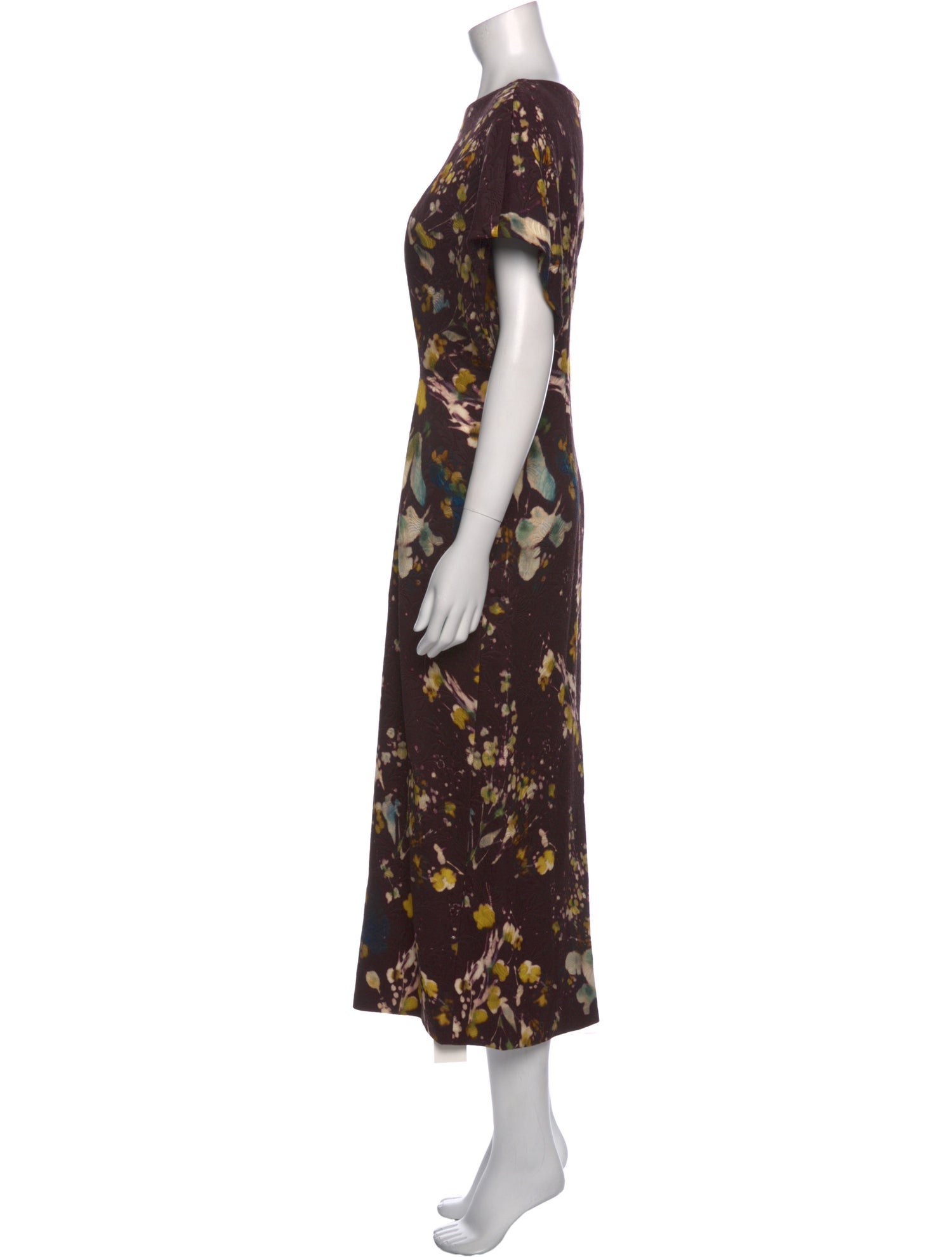 Dries Van Noten Floral Print Long Dress