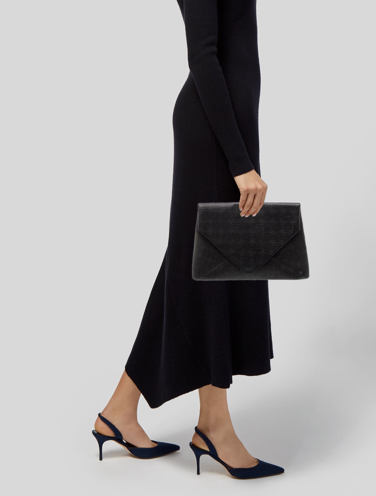 Dries Van Noten Leather Evening Bag