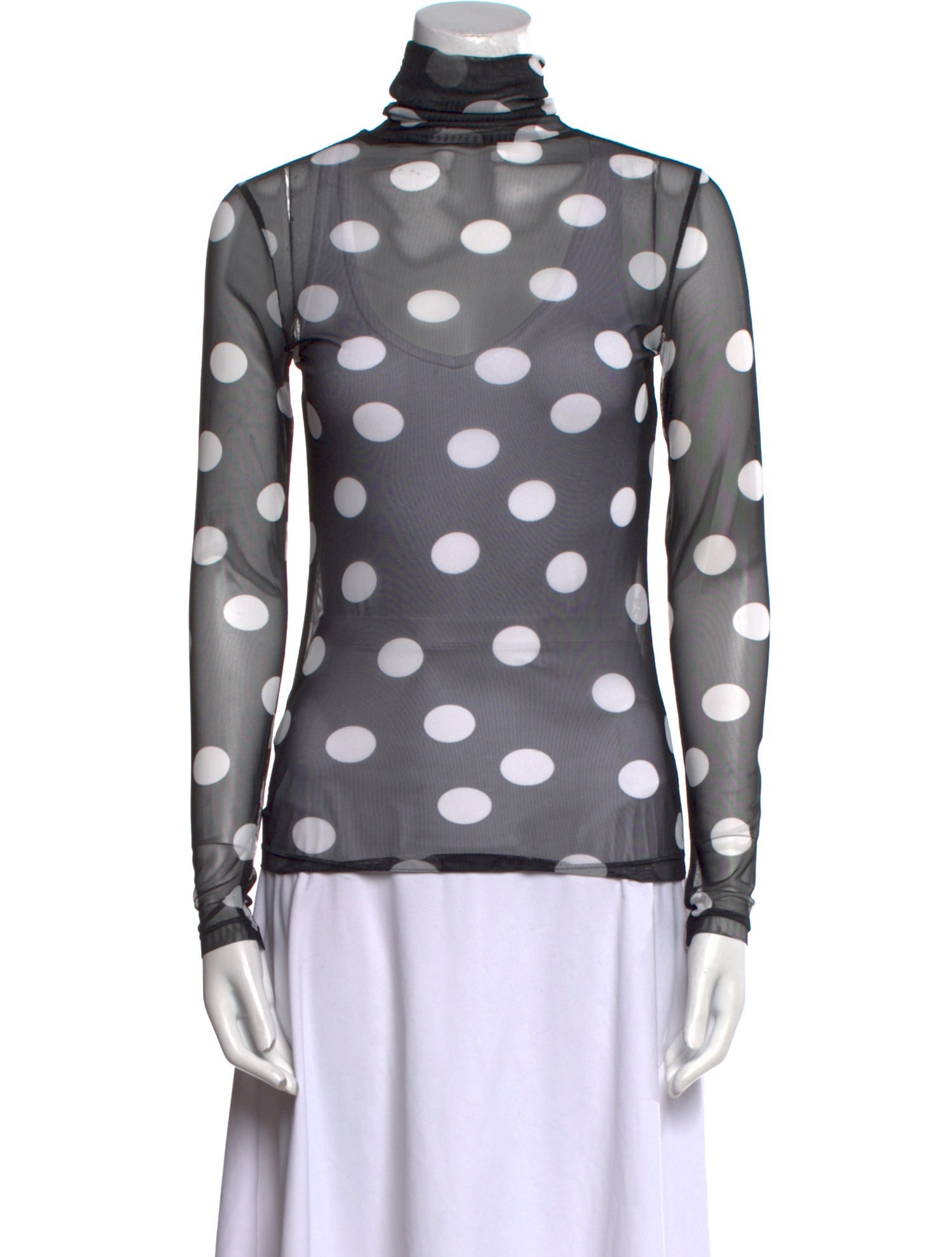 Dries Van Noten Baby Cashmere Polka Dot Print Sweatshirt