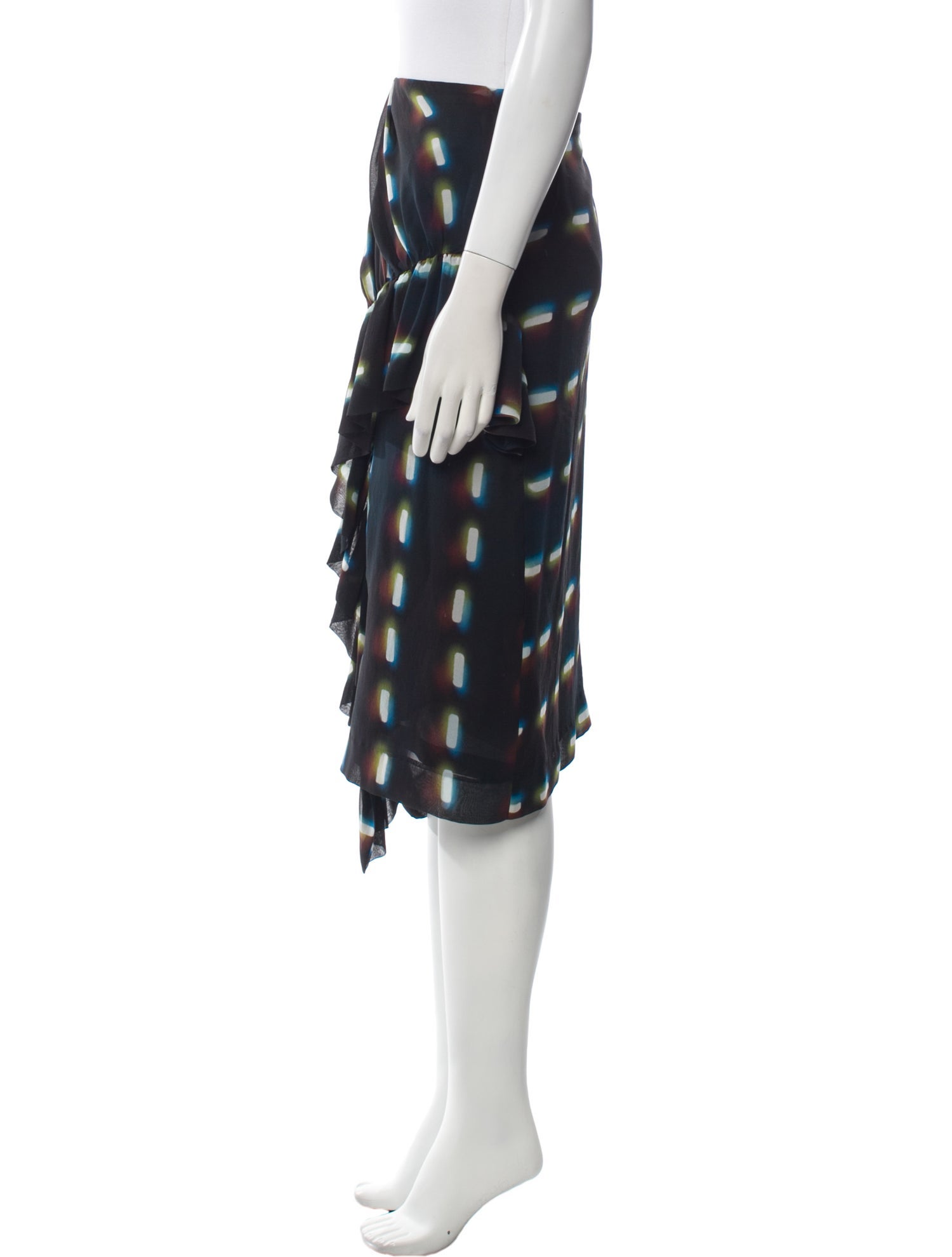 Dries Van Noten Silk Knee-Length Skirt w/ Tags