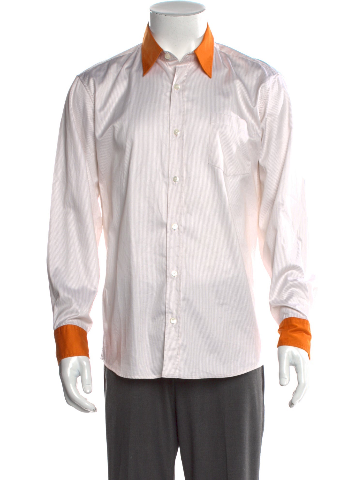 Dries Van Noten Striped Long Sleeve Dress Shirt