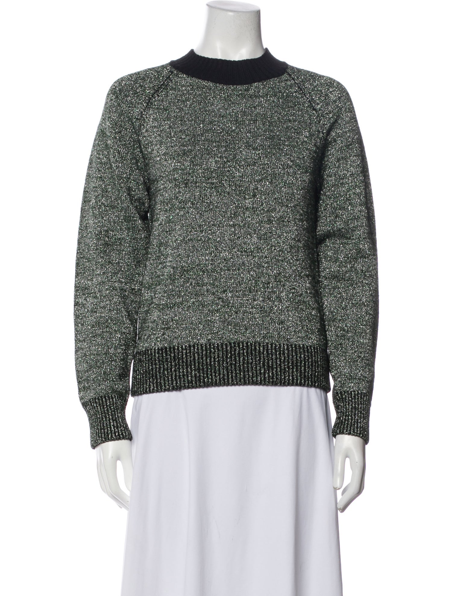 Dries Van Noten Merino Wool Mock Neck Sweatshirt