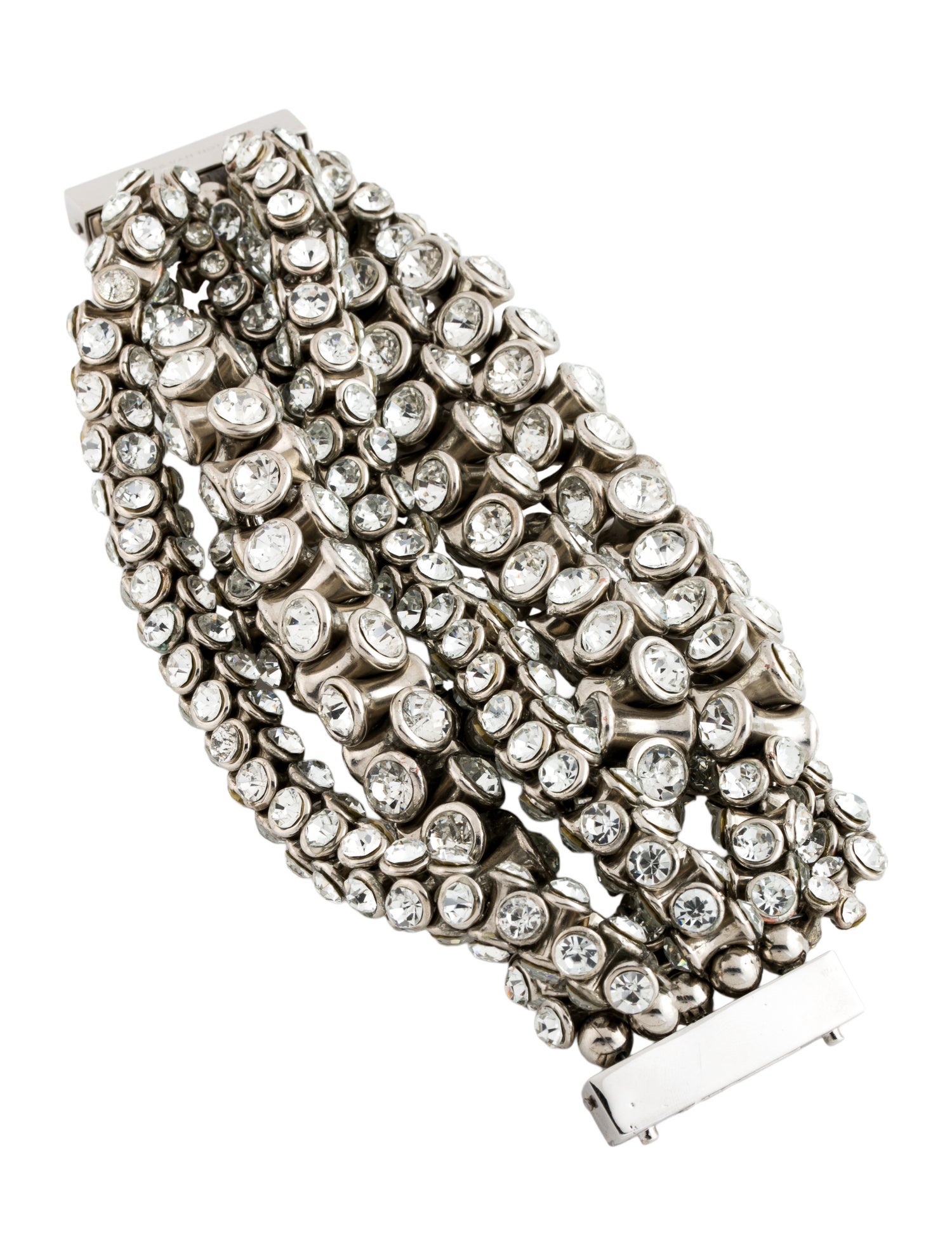 Dries Van Noten Crystal Layered Multistrand Bracelet