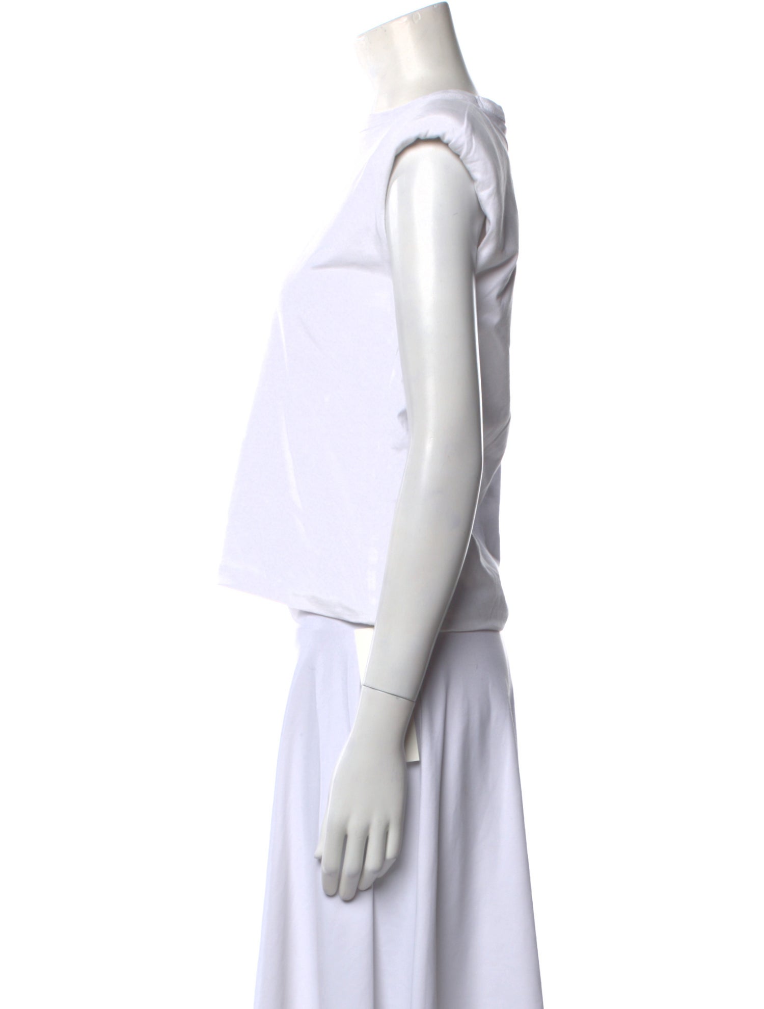 Dries Van Noten Crew Neck Sleeveless Crop Top