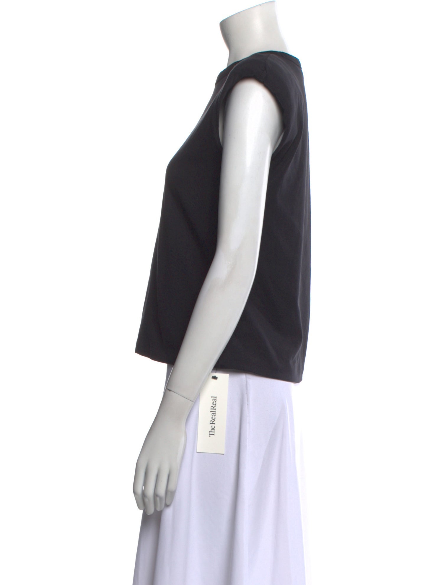 Dries Van Noten Crew Neck Sleeveless Crop Top