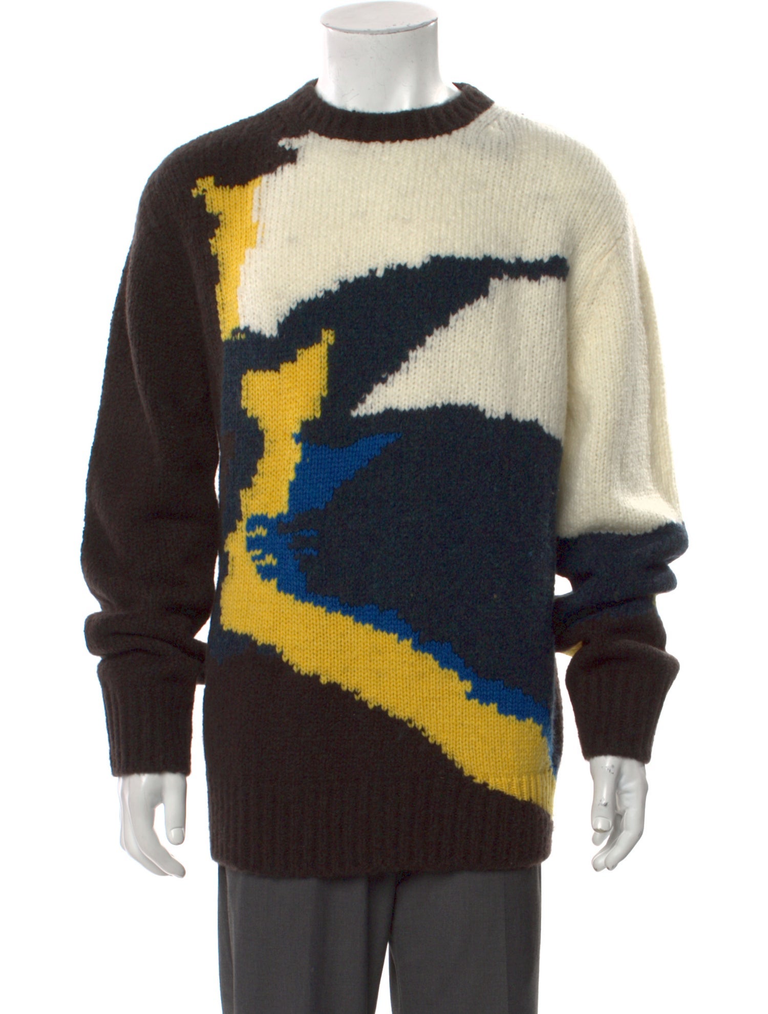 Dries Van Noten Merino Wool Printed Pullover