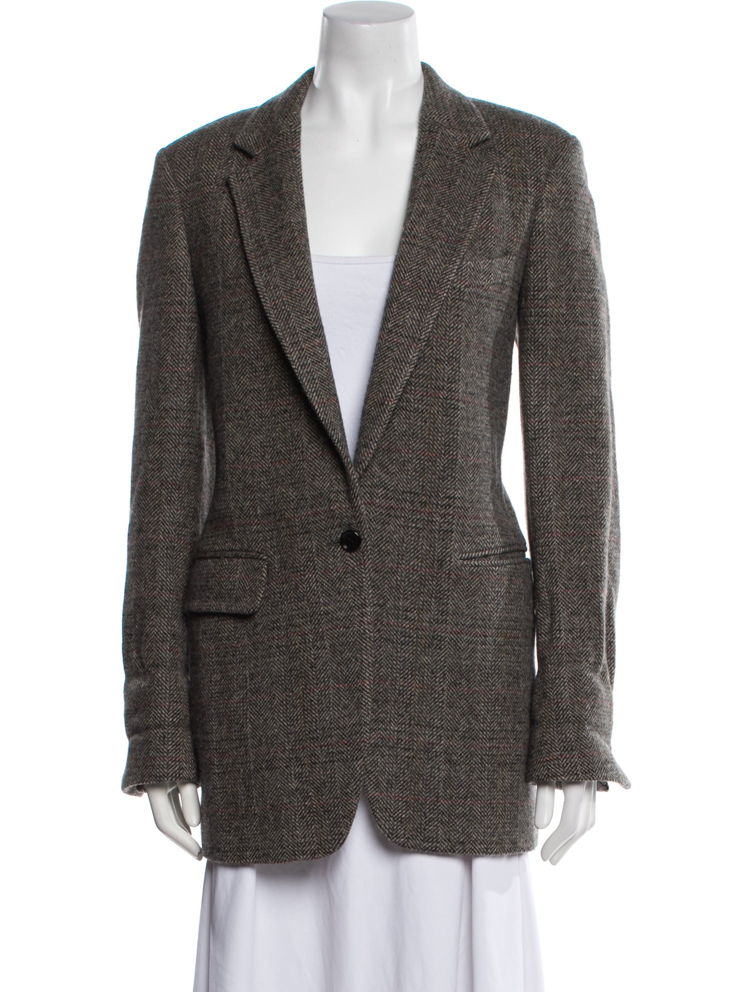 Dries Van Noten Wool Plaid Print Coat