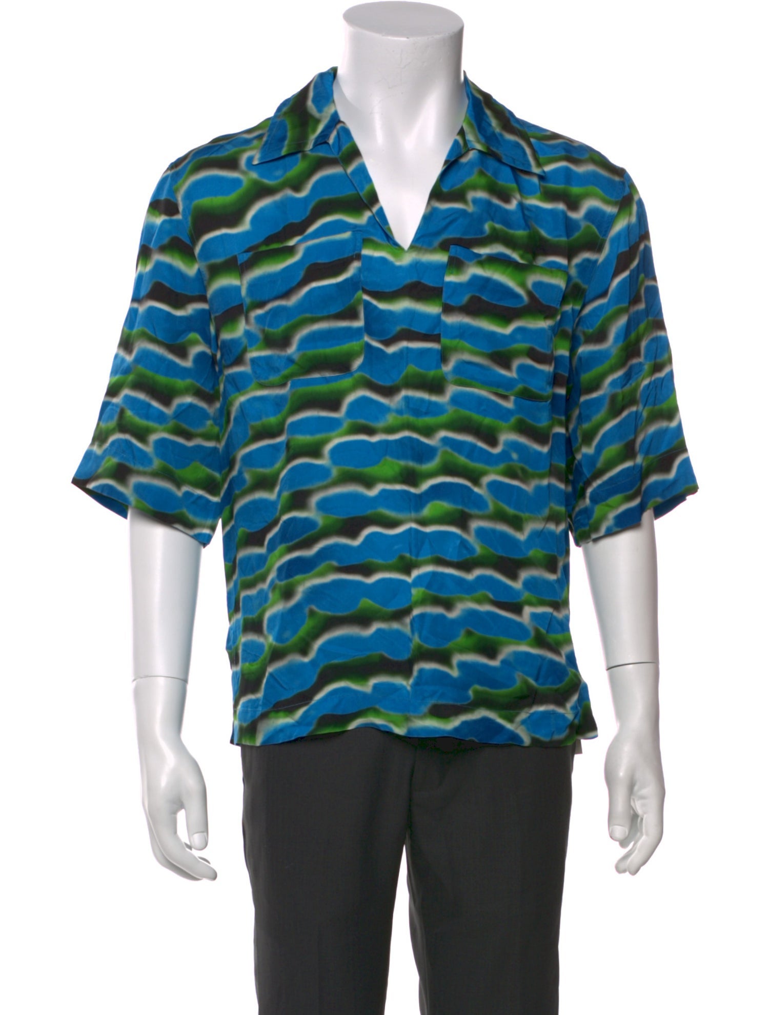 Dries Van Noten Printed Short Sleeve Shirt