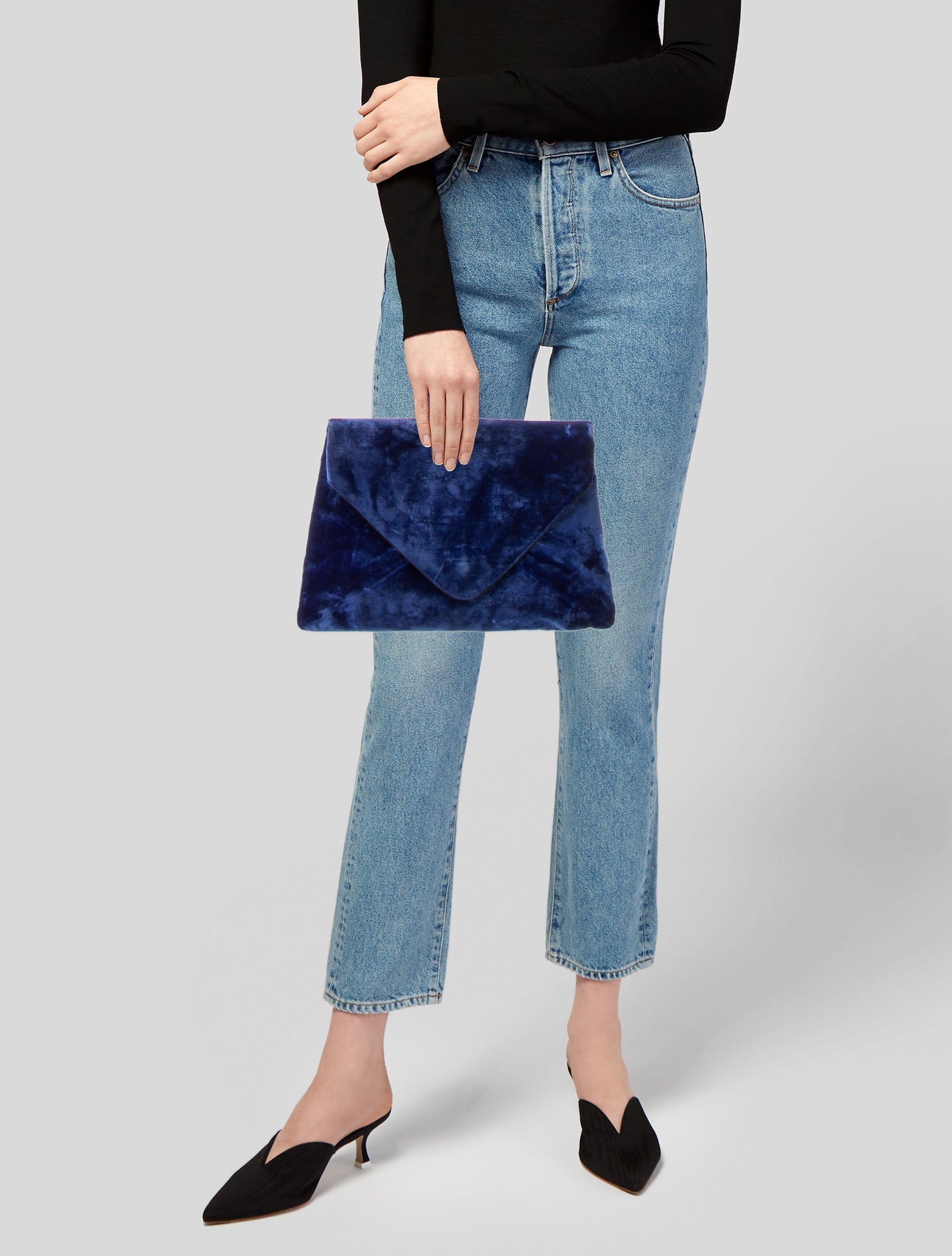 Dries Van Noten Velvet Clutch