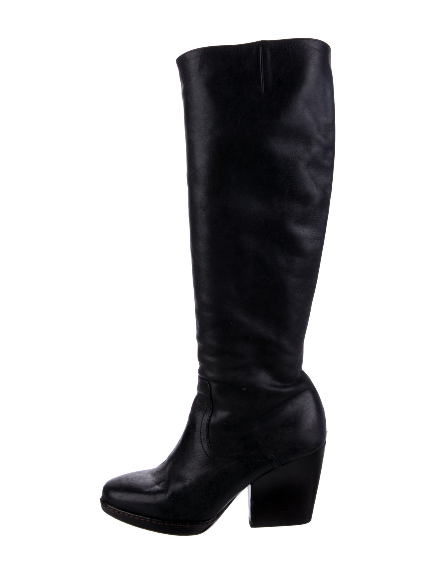 Dries Van Noten Leather Riding Boots