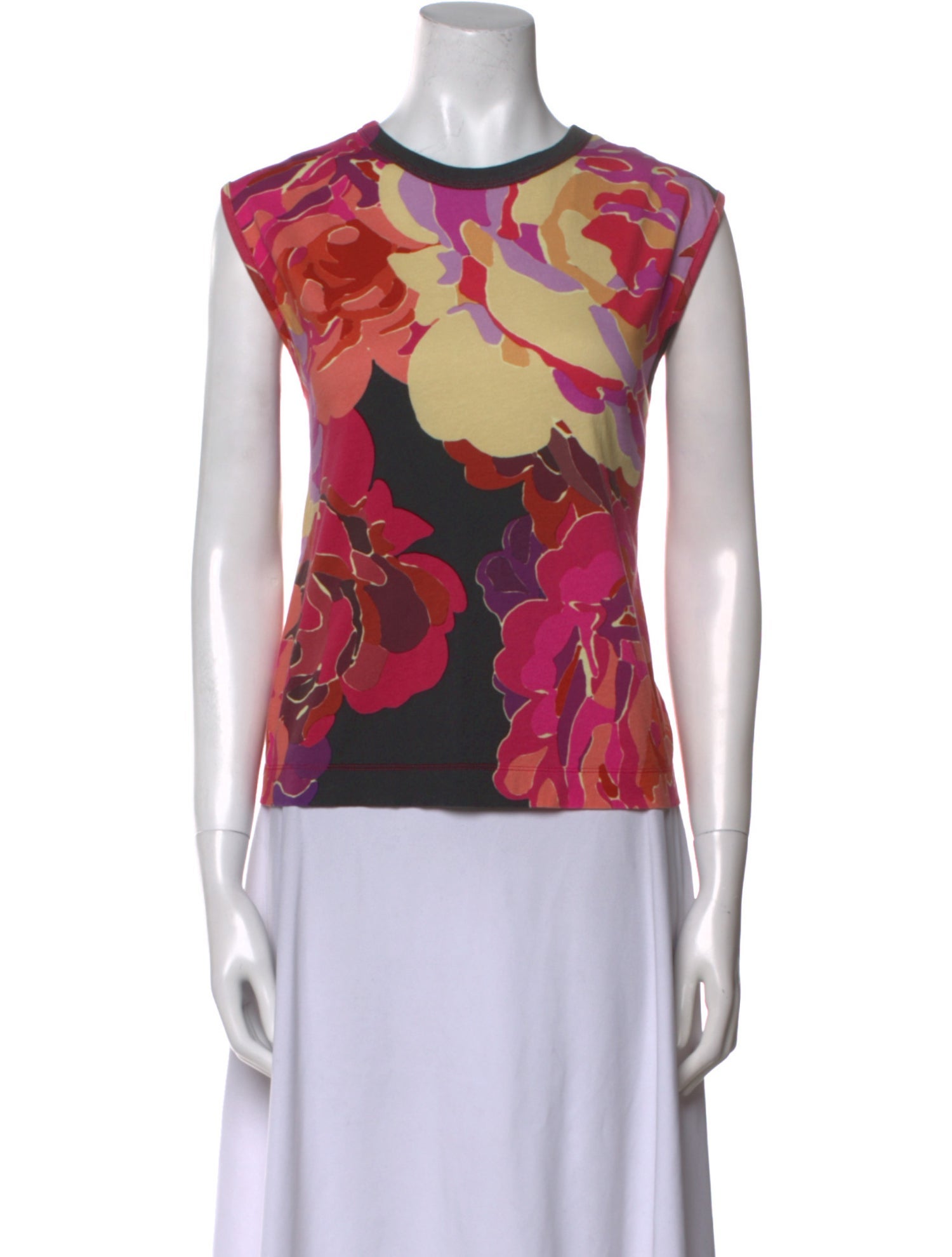 Dries Van Noten Floral Print Crew Neck Top