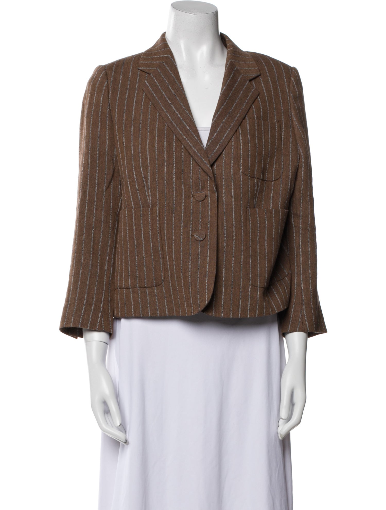 Dries Van Noten Linen Striped Blazer