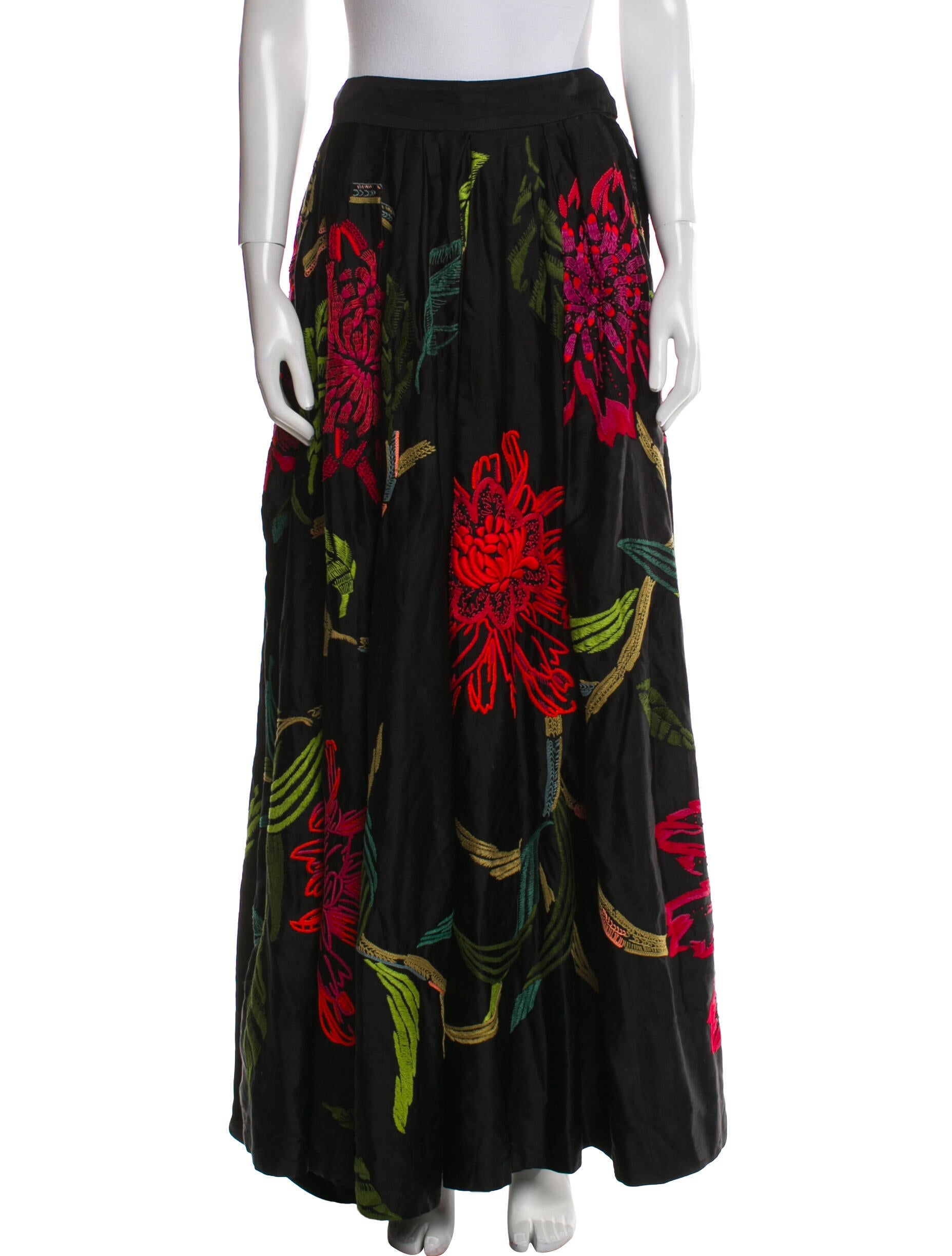 Dries Van Noten Floral Print Long Skirt