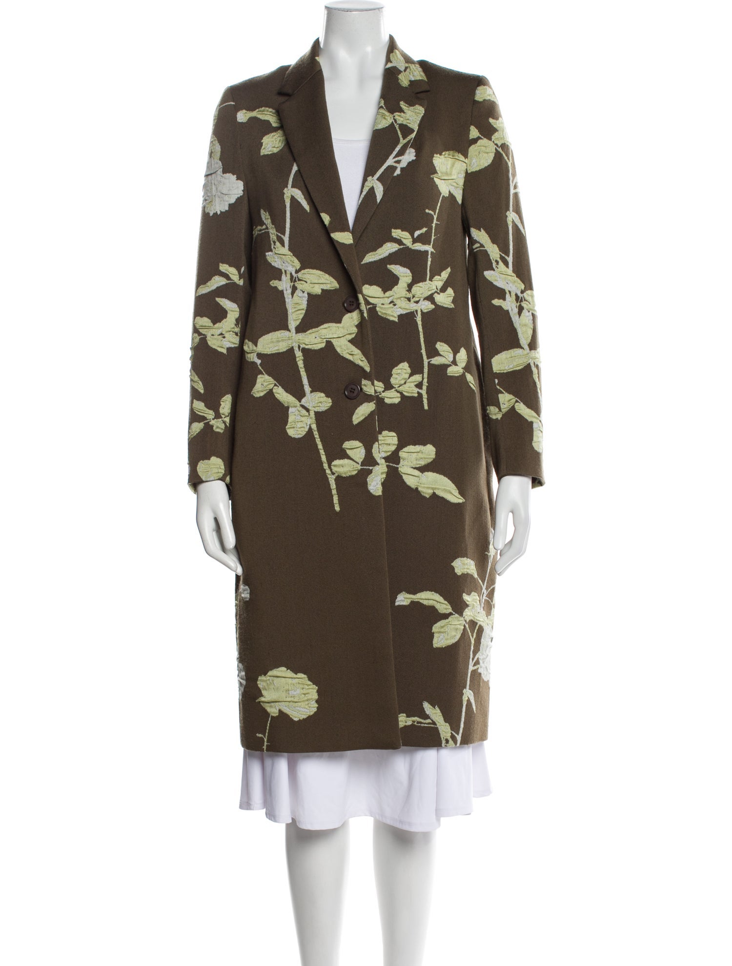 Dries Van Noten Floral Print Coat