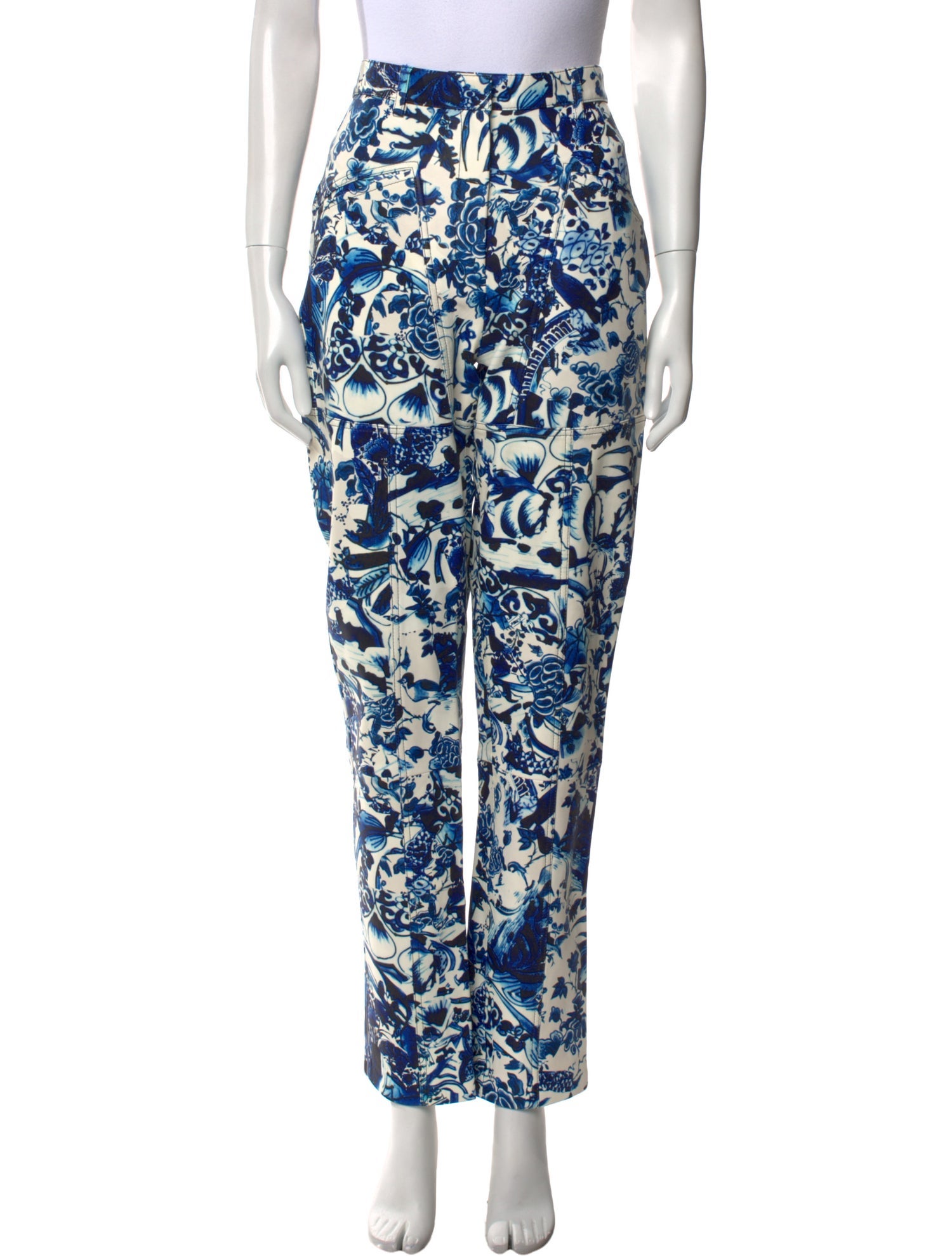 Dries Van Noten Leather Straight Leg Pants