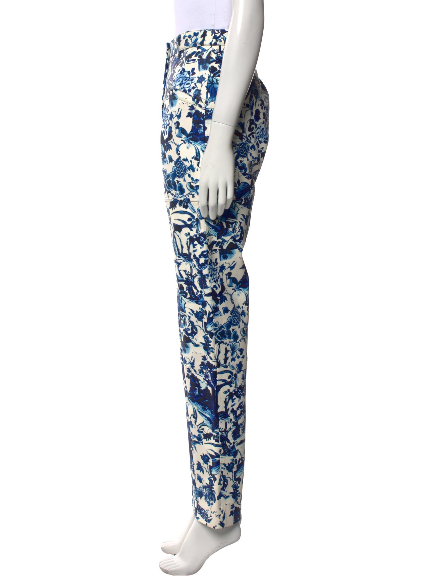 Dries Van Noten Leather Straight Leg Pants