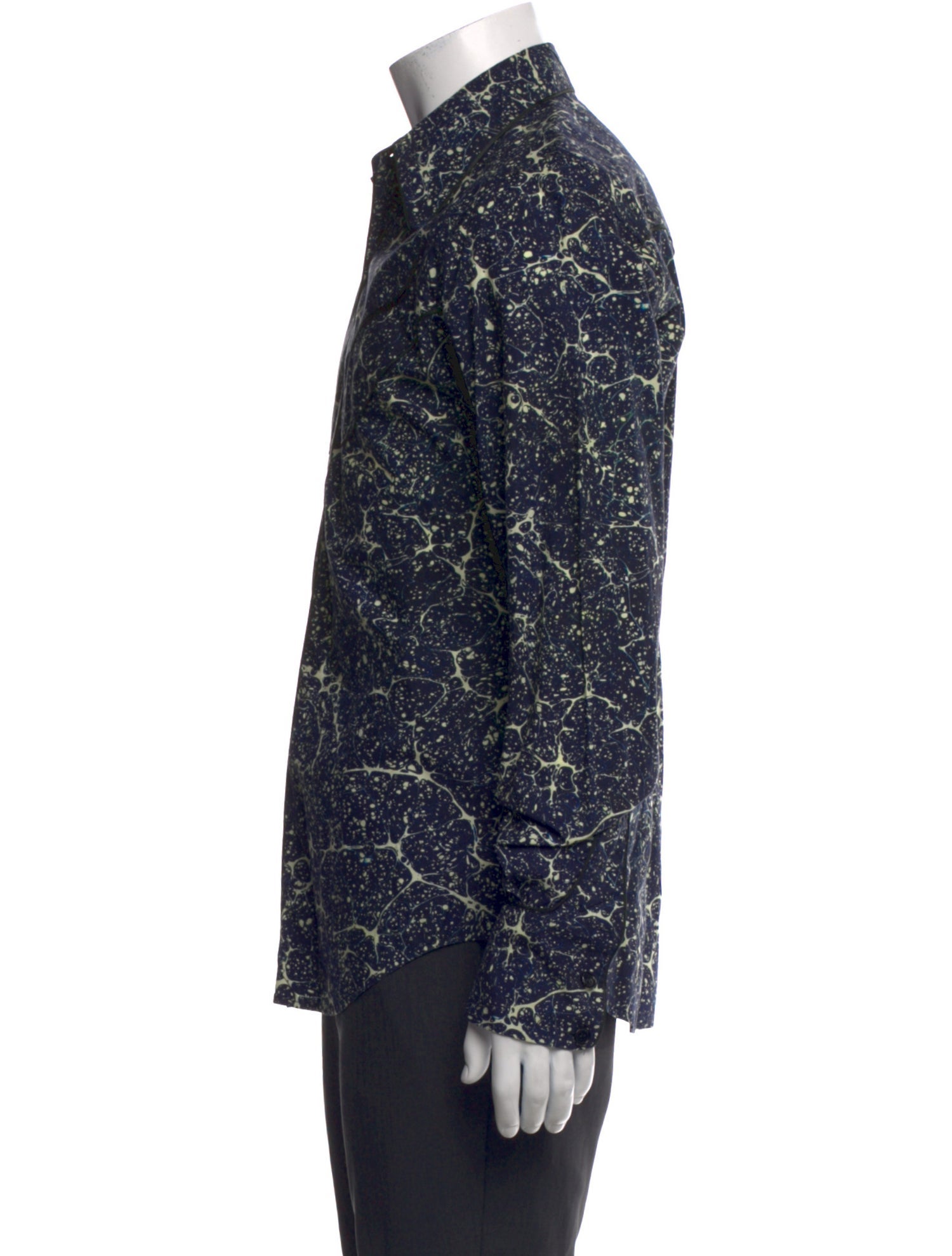 Dries Van Noten Printed Long Sleeve Dress Shirt