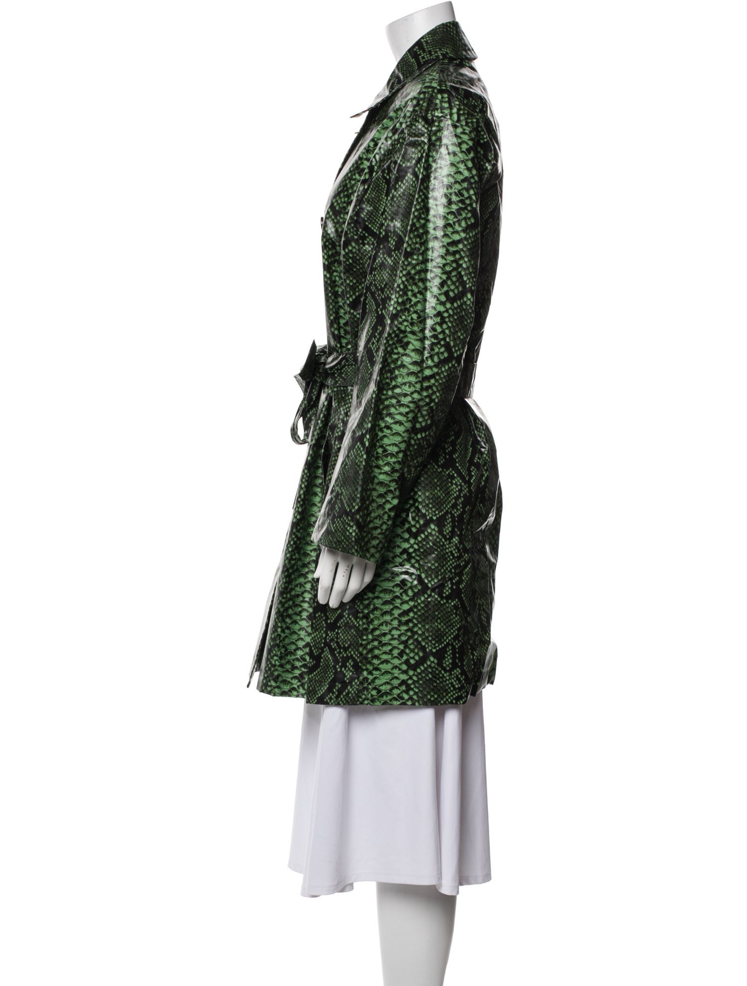 Dries Van Noten Animal Print Trench Coat