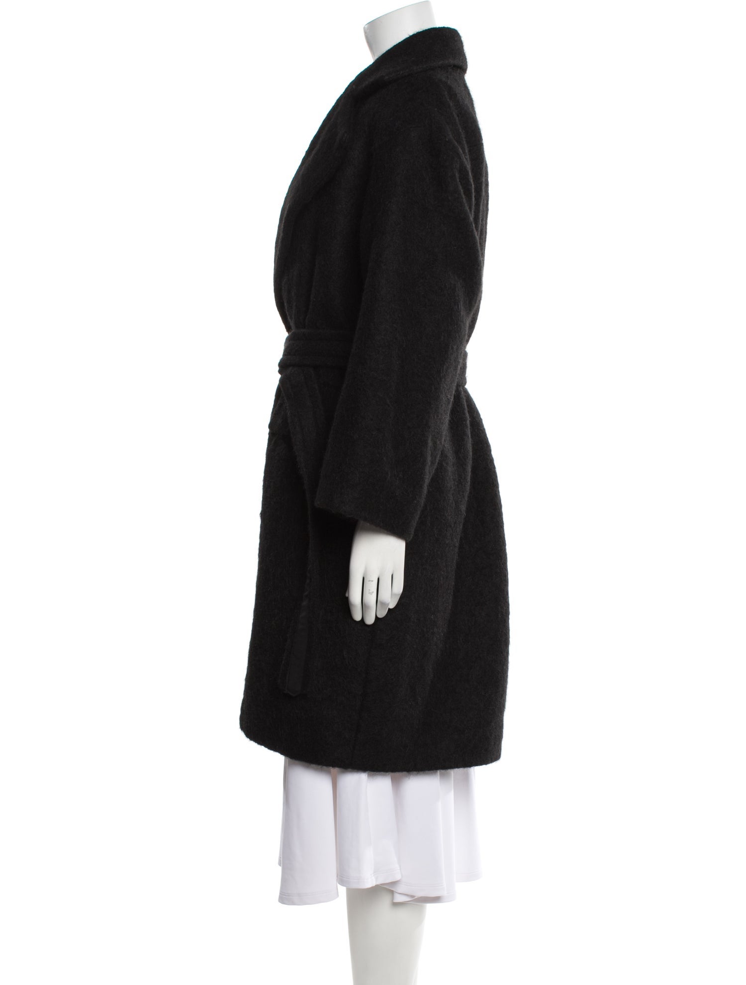 Dries Van Noten Wool Faux Fur Coat
