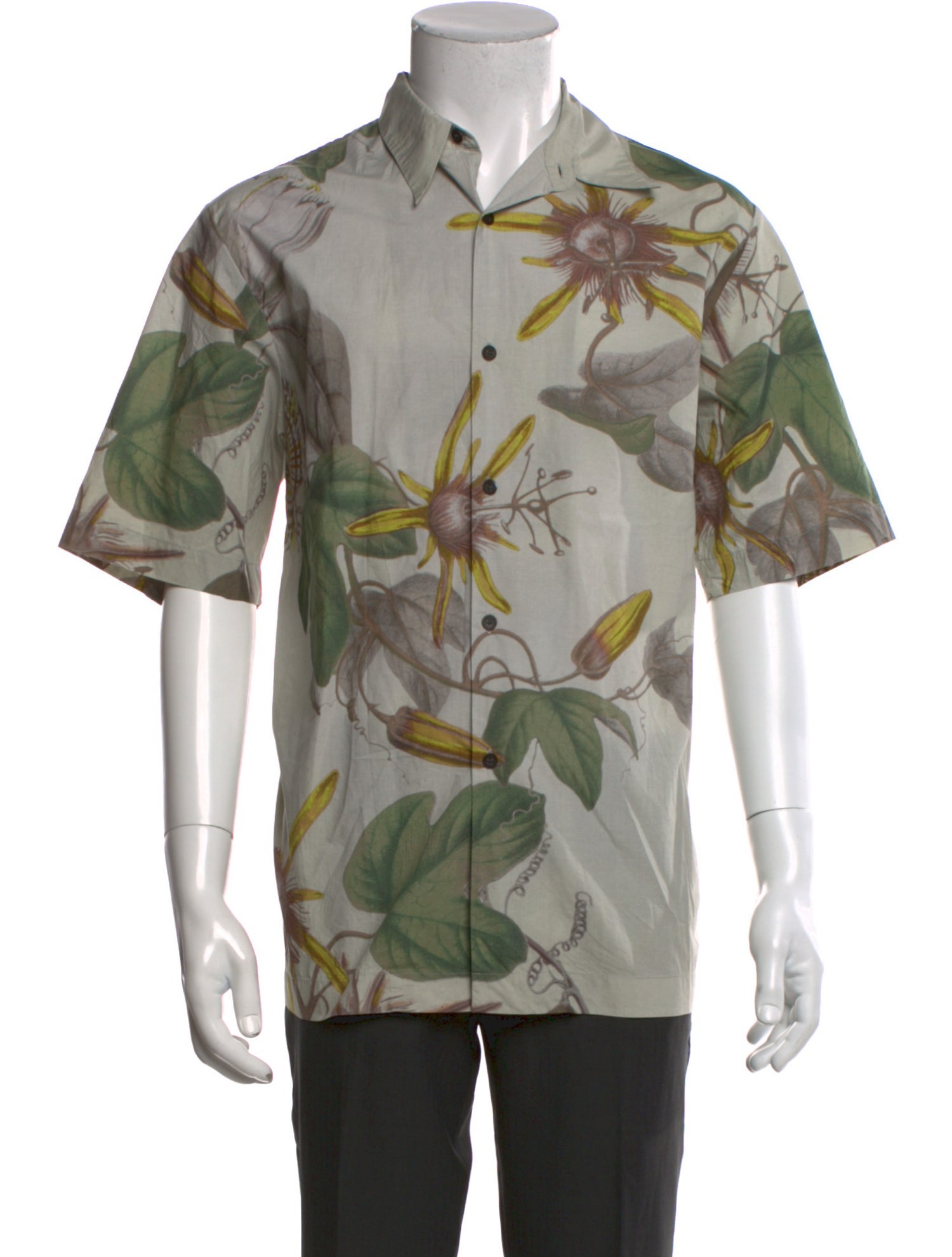 Dries Van Noten Floral Print Short Sleeve Shirt