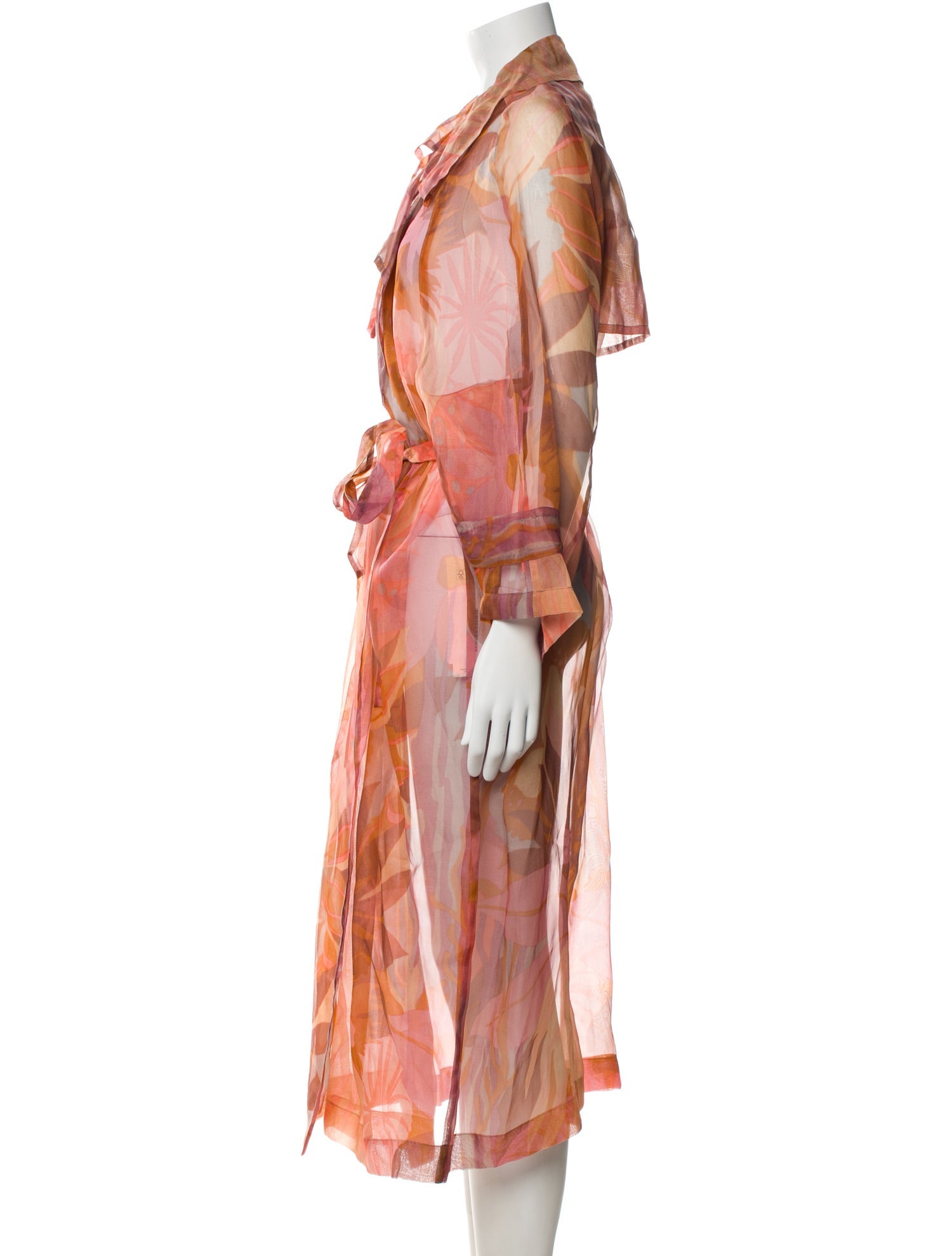 Dries Van Noten Silk Printed Robe